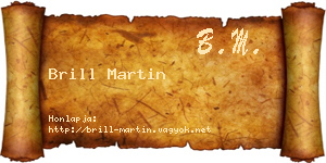Brill Martin névjegykártya
