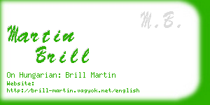 martin brill business card